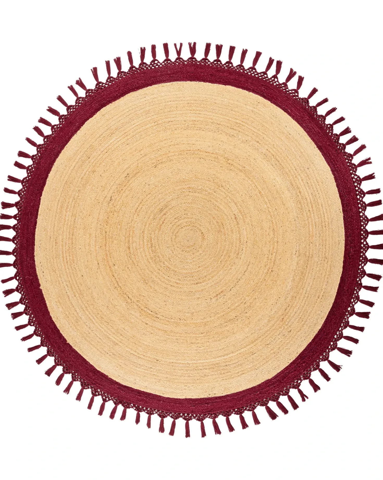 Tappeto MARTS Rosso scuro ø 200 cm Iuta