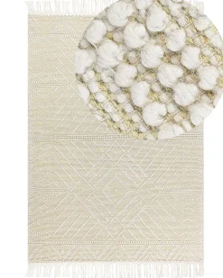 Tappeto MAVIKENT Beige 160 x 230 cm Lana