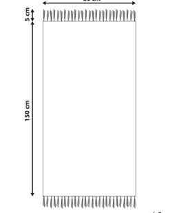 Tappeto MIRZA Grigio 80 x 150 cm Iuta