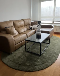 Tappeto MITHA Verde oliva 200 x 300 cm Viscosa
