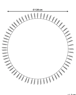 Tappeto MITSOBI Bianco ø 120 cm Cotone