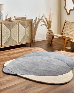 Tappeto MYSURU Grigio 160 x 160 cm Lana