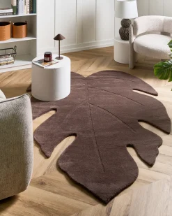 Tappeto NAINITAL Marrone scuro 160 x 230 cm Lana