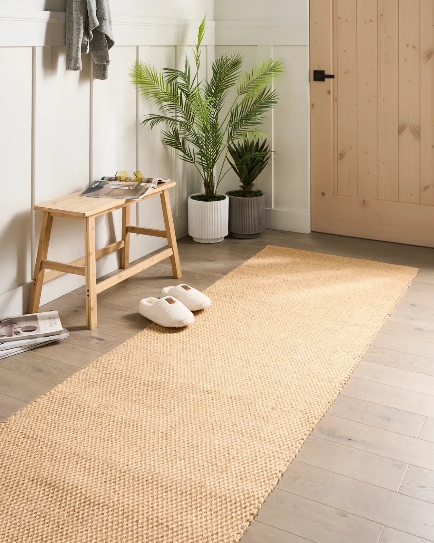 Tappeto NANDED Beige 80 x 300 cm Iuta