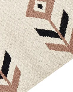 Tappeto NIAVAN Beige 160 x 230 cm Cotone Kilim