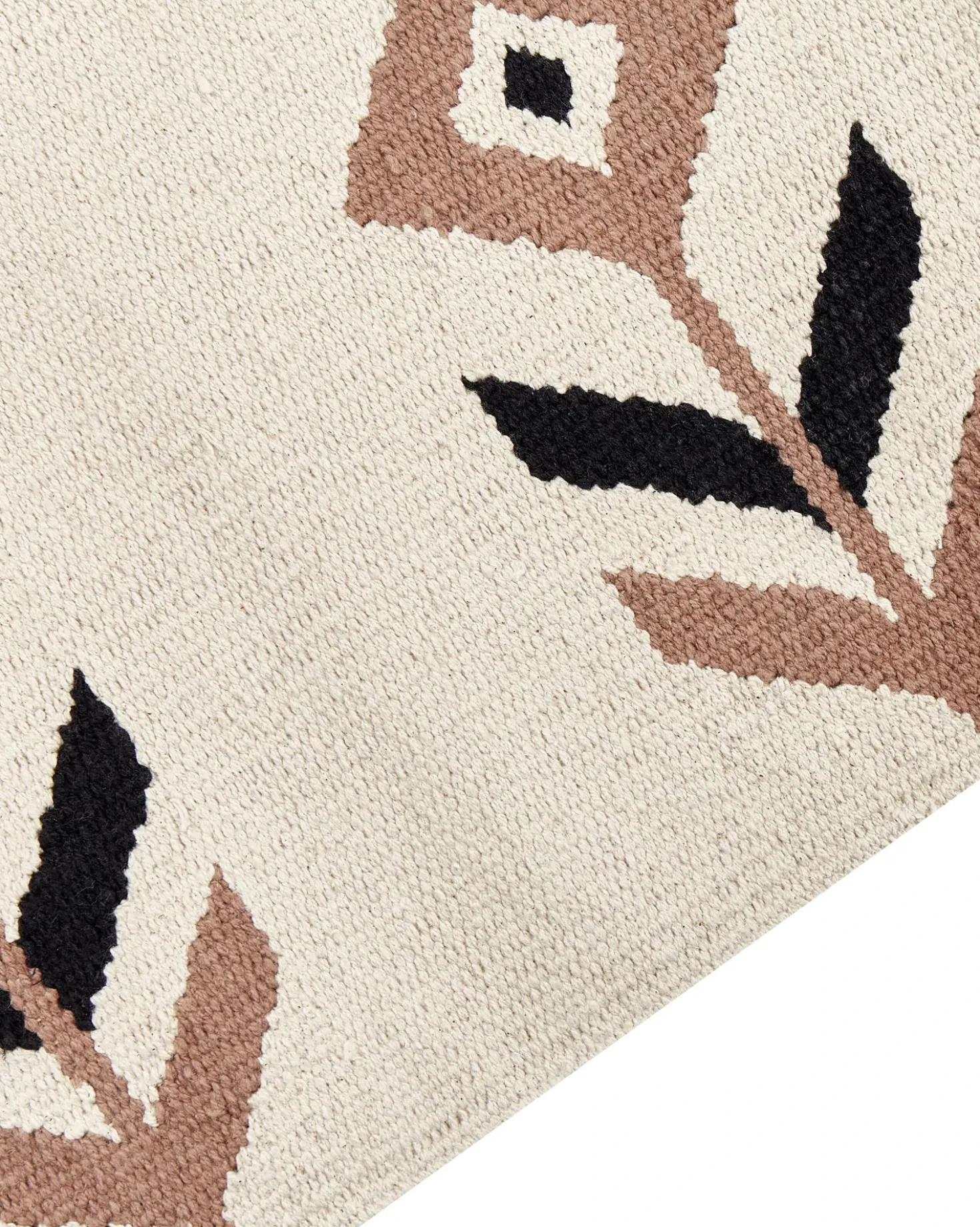 Tappeto NIAVAN Beige 160 x 230 cm Cotone Kilim