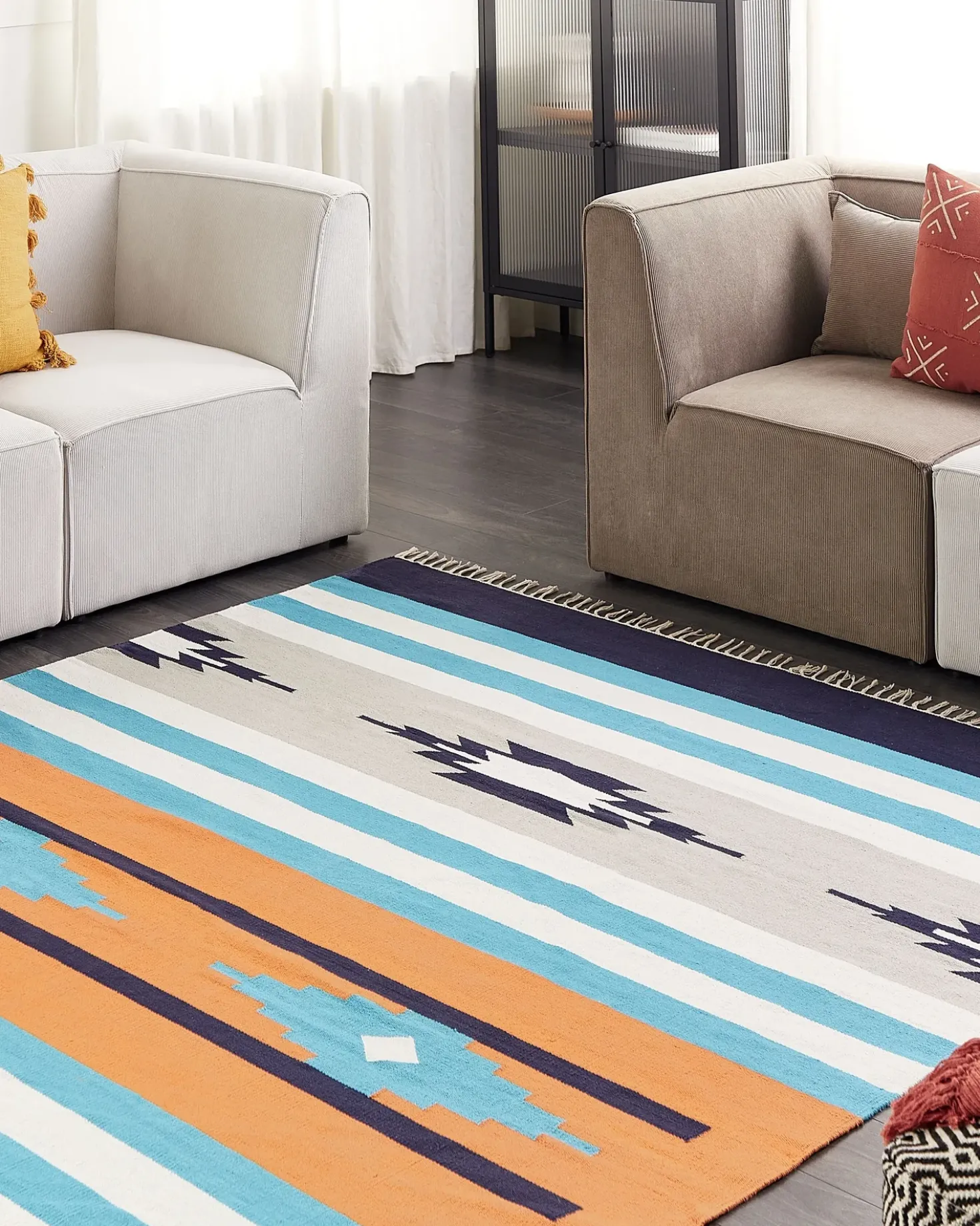 Tappeto NORATUS Multicolore 200 x 300 cm Cotone Kilim