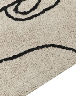 Tappeto NURU Beige chiaro 160 x 230 cm Cotone