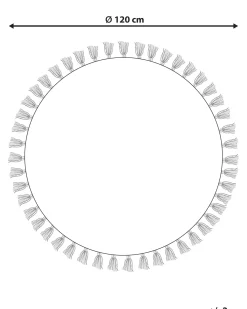 Tappeto OLTU Rosso ø 120 cm Cotone
