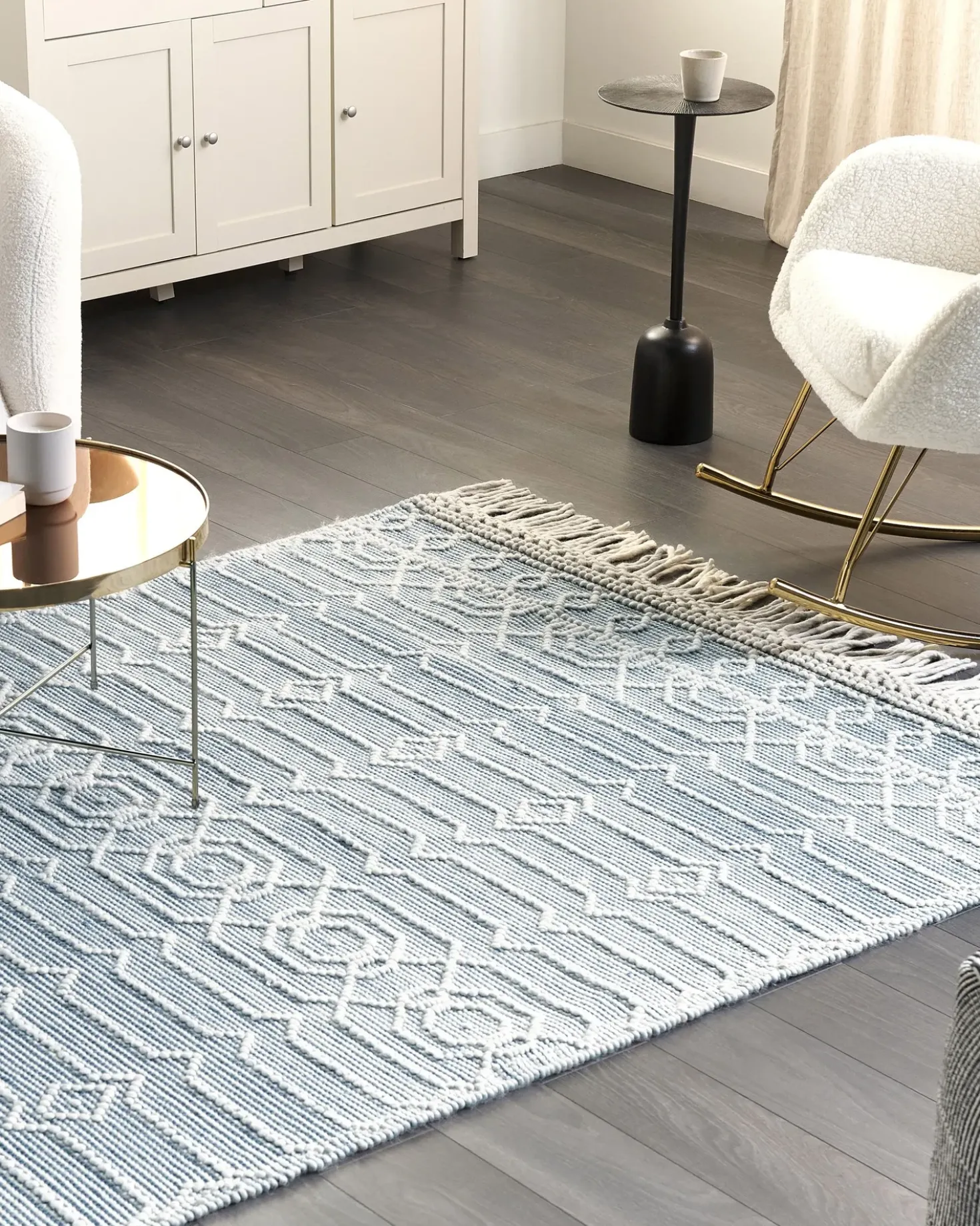 Tappeto ORHANELI Blu 160 x 230 cm Lana