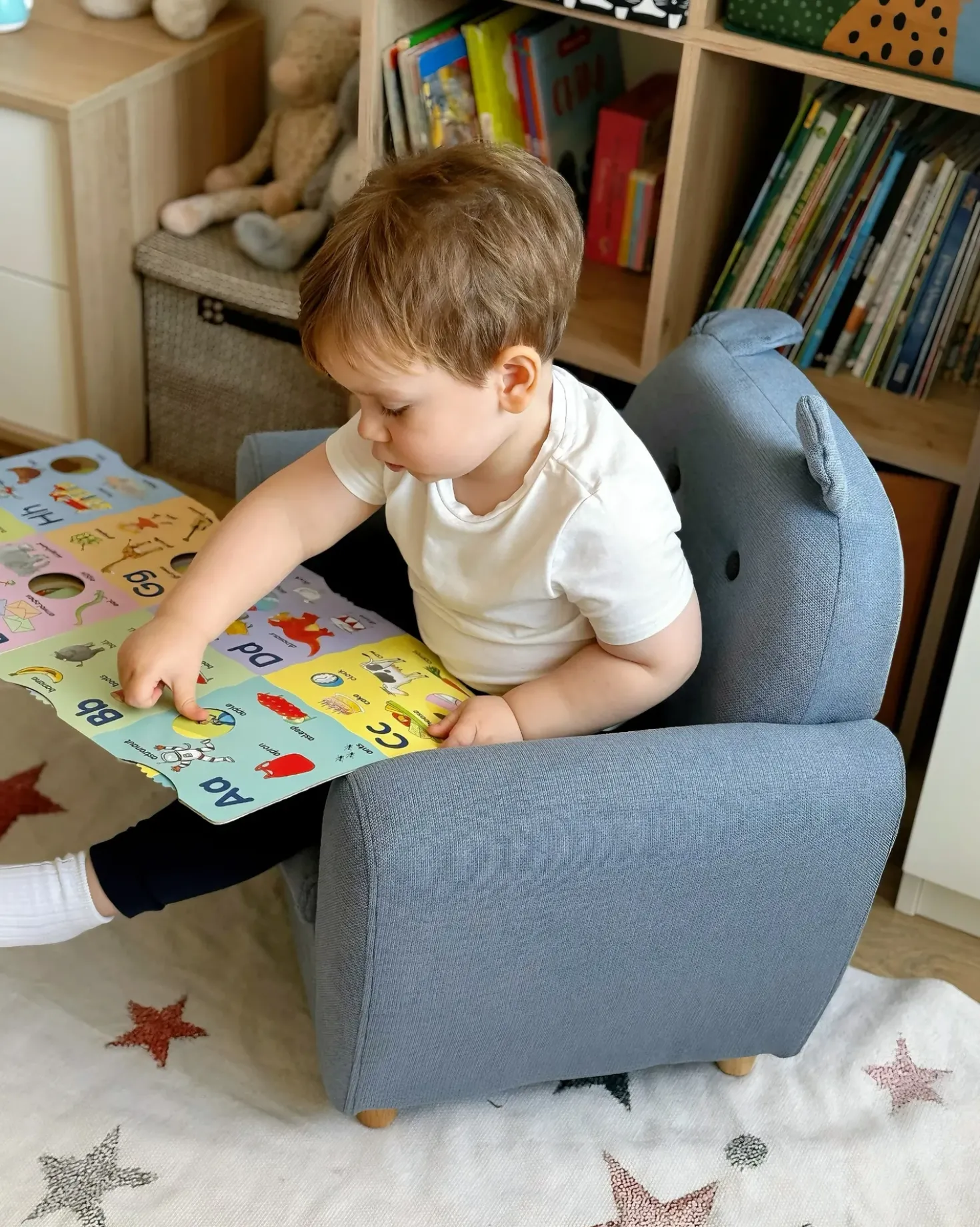 Tappeto per bambini ALPOUD Bianco 140 x 200 cm Cotone