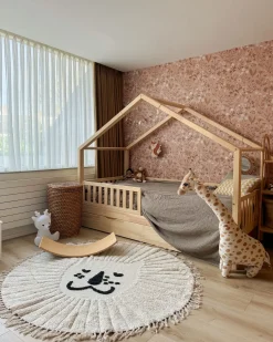 Tappeto per bambini BADHANI Beige ø 140 cm Cotone