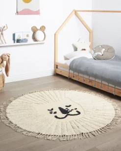 Tappeto per bambini BADHANI Beige ø 140 cm Cotone