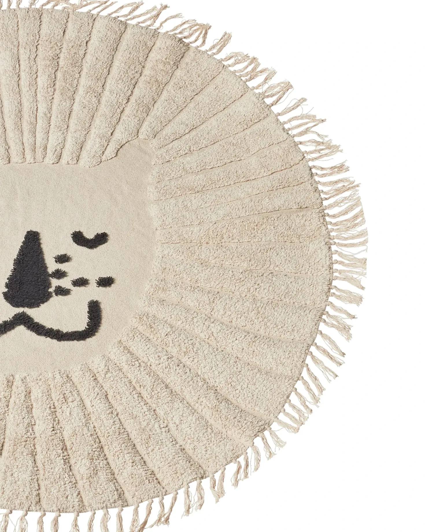 Tappeto per bambini BADHANI Beige ø 140 cm Cotone