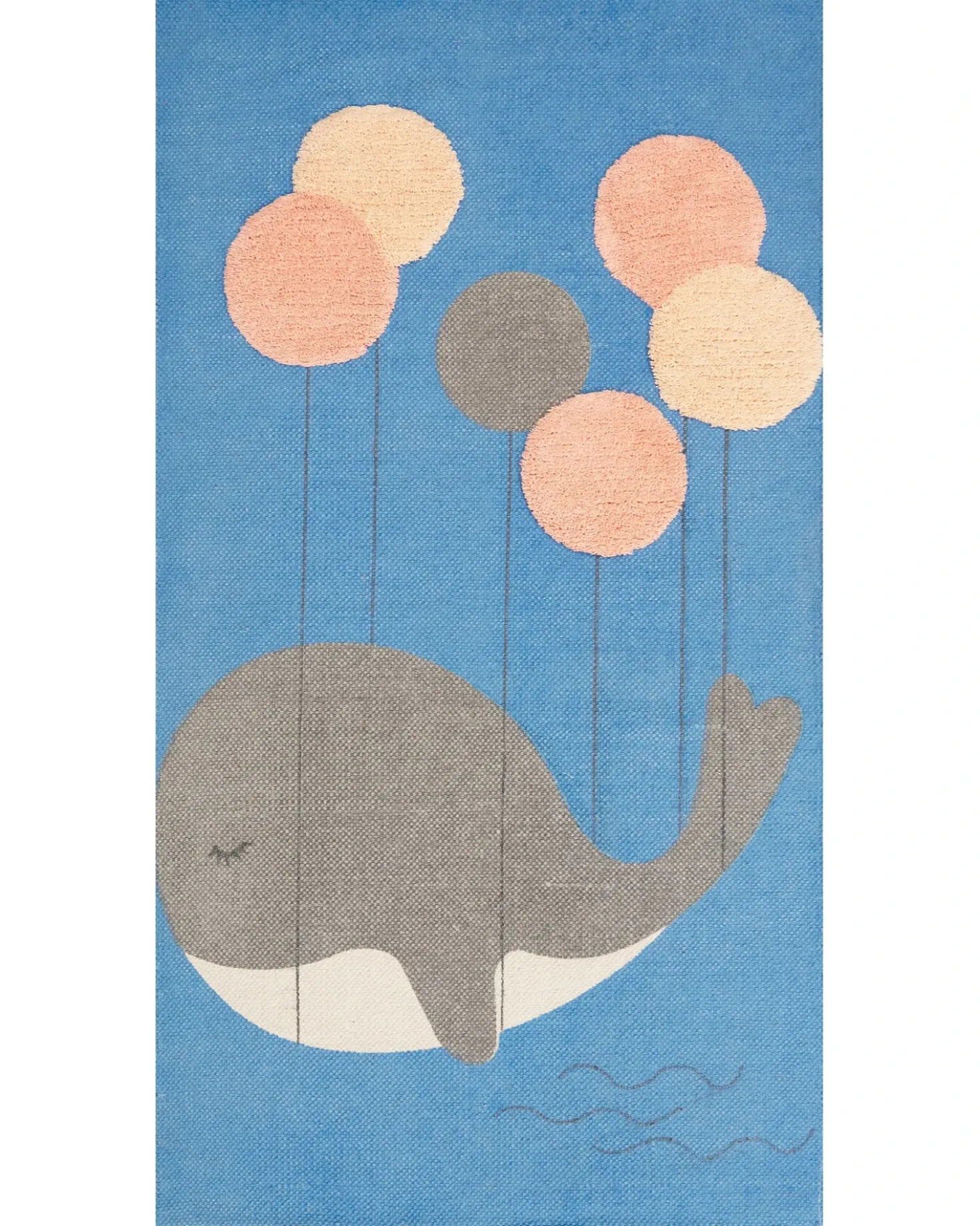 Tappeto per bambini BALABANG Blu 80 x 150 cm Cotone