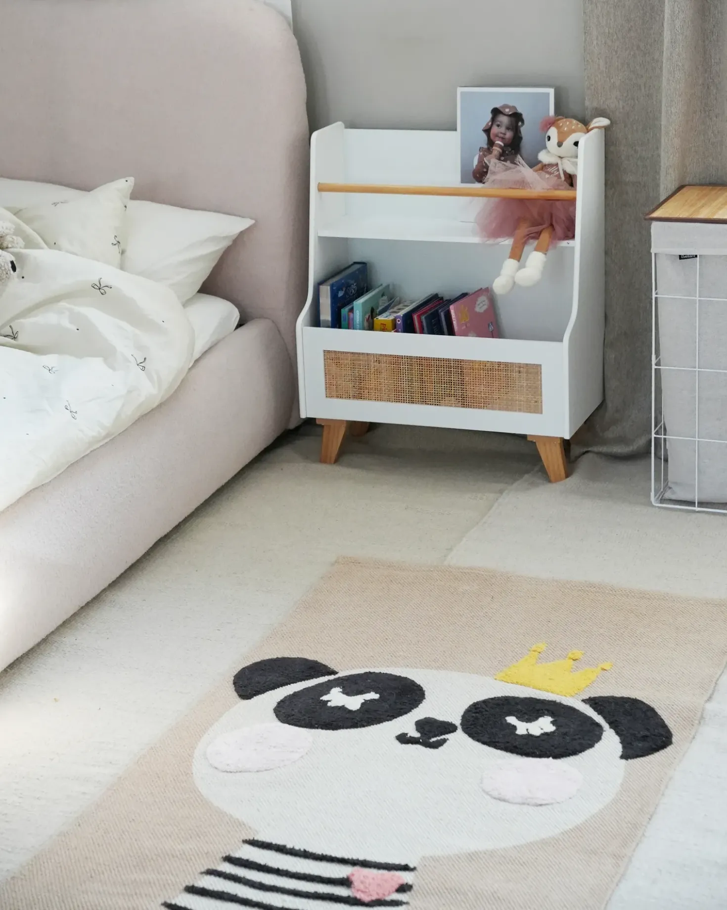 Tappeto per bambini BUNAN Beige 80 x 150 cm Cotone