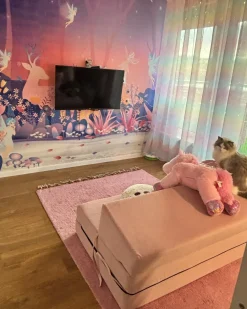 Tappeto per bambini CAPARLI Rosa 140 x 200 cm Cotone