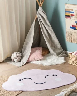 Tappeto per bambini CUMULUS Rosa pastello 90 x 120 cm