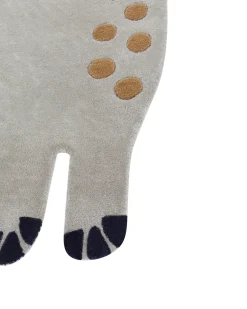 Tappeto per bambini DINO Grigio 100 x 160 cm Lana