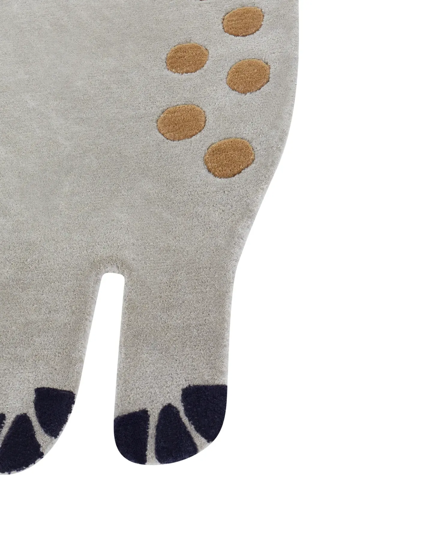 Tappeto per bambini DINO Grigio 100 x 160 cm Lana