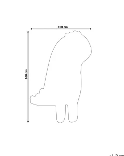 Tappeto per bambini DINO Grigio 100 x 160 cm Lana