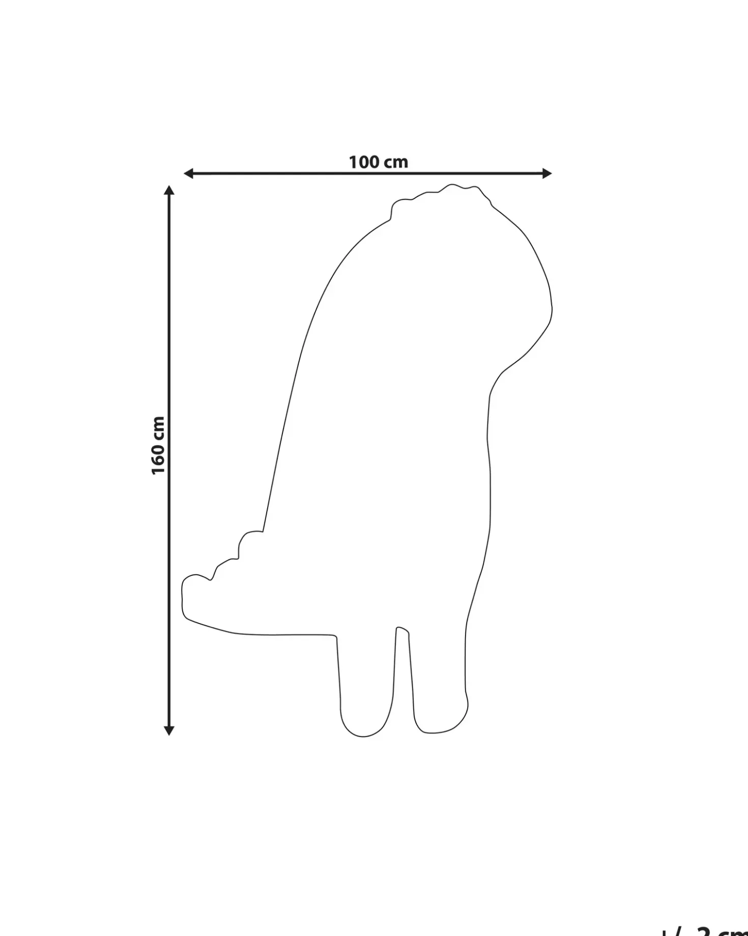 Tappeto per bambini DINO Grigio 100 x 160 cm Lana