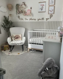 Tappeto per bambini DUREVI Beige chiaro ø 120 cm Cotone