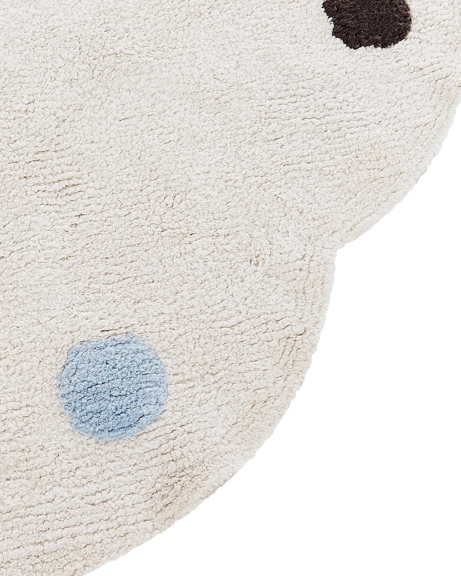 Tappeto per bambini DUREVI Beige chiaro ø 120 cm Cotone