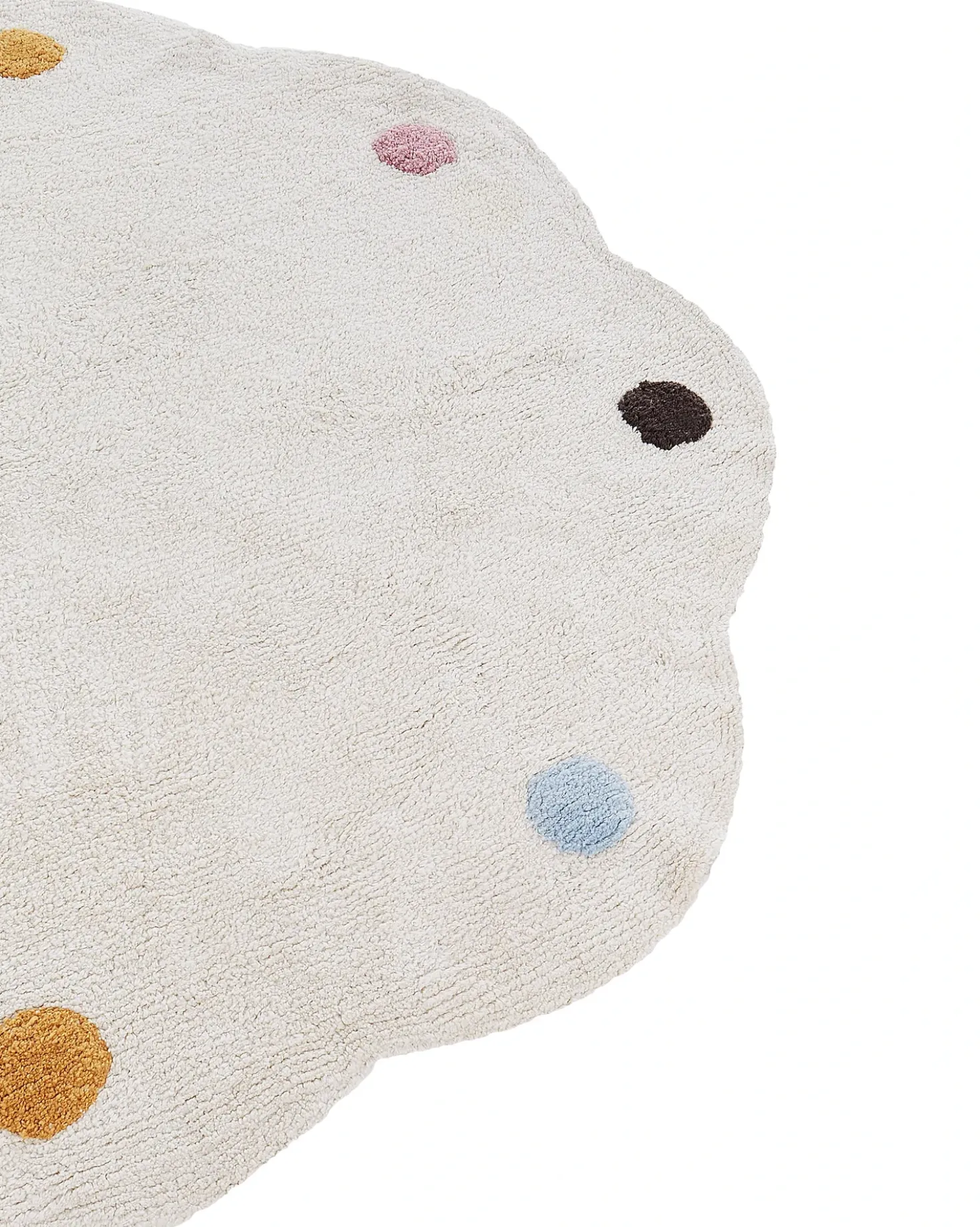Tappeto per bambini DUREVI Beige chiaro ø 120 cm Cotone