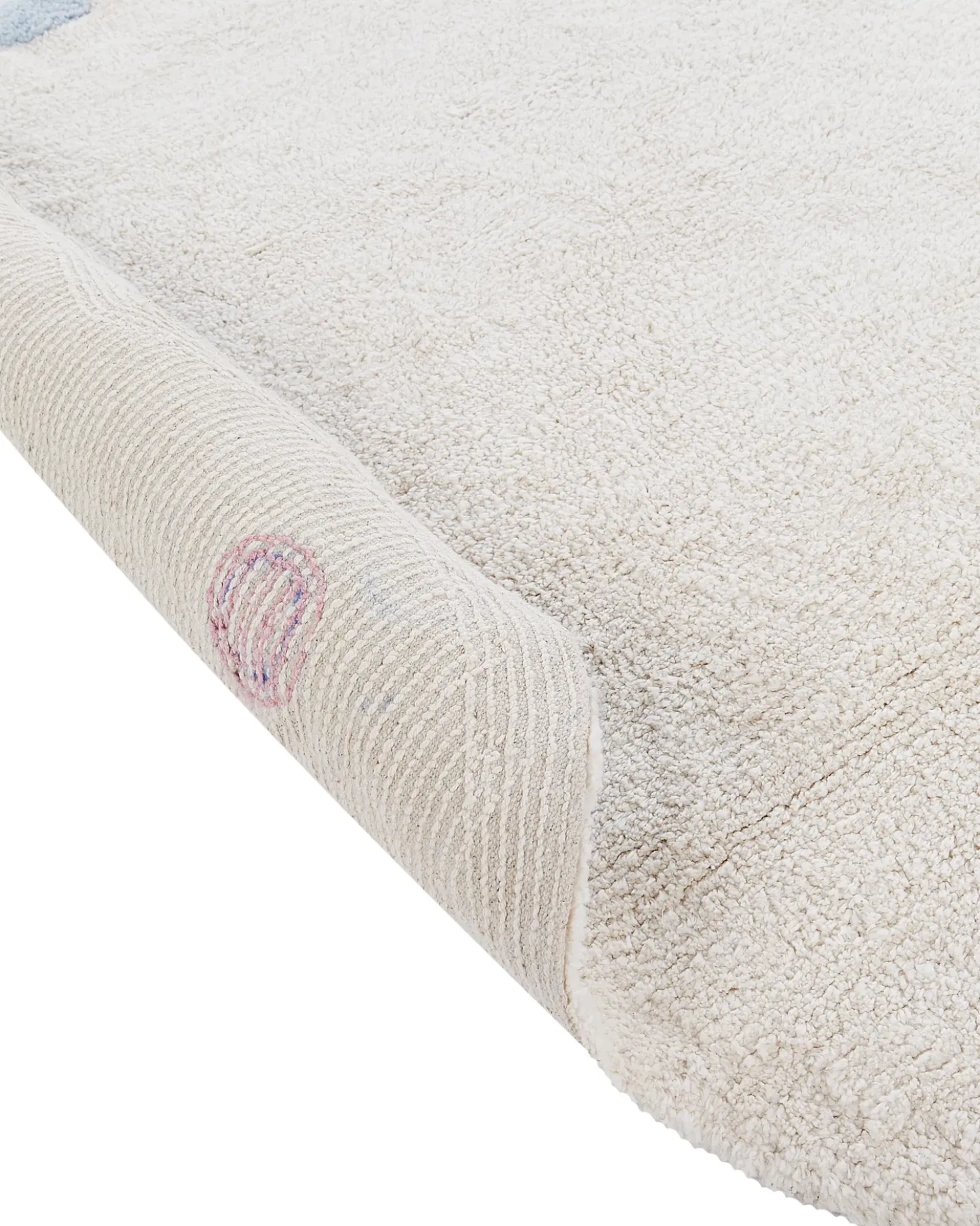 Tappeto per bambini DUREVI Beige chiaro ø 120 cm Cotone