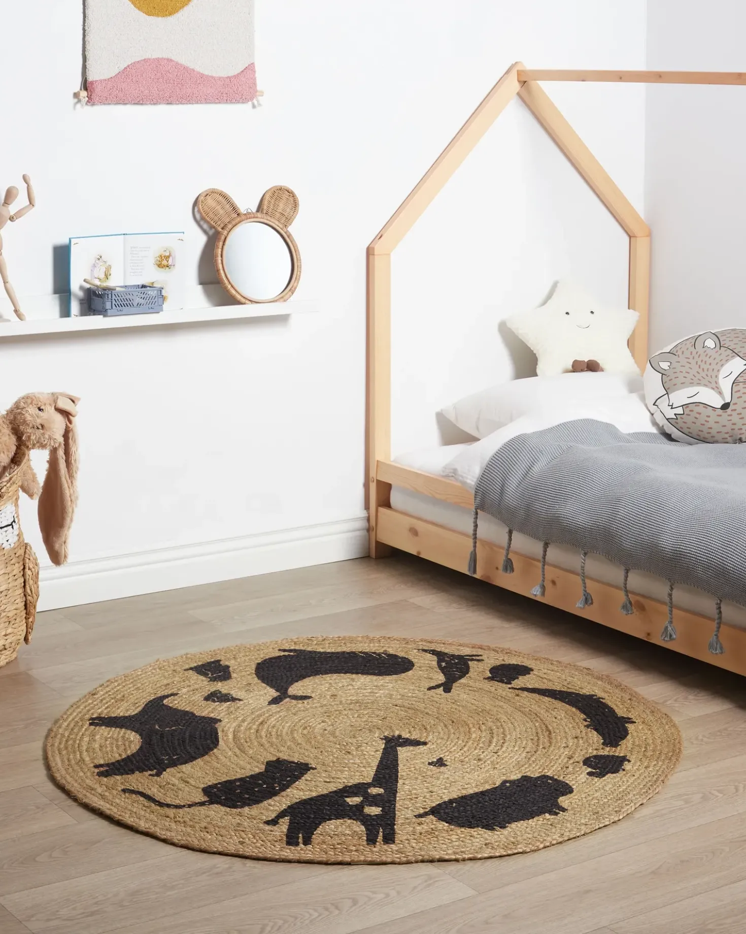 Tappeto per bambini EARTH Beige ø 120 cm Iuta