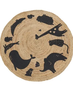 Tappeto per bambini EARTH Beige ø 120 cm Iuta