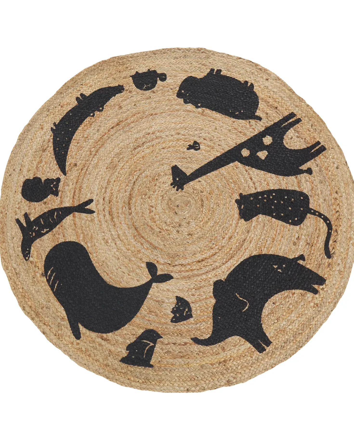 Tappeto per bambini EARTH Beige ø 120 cm Iuta