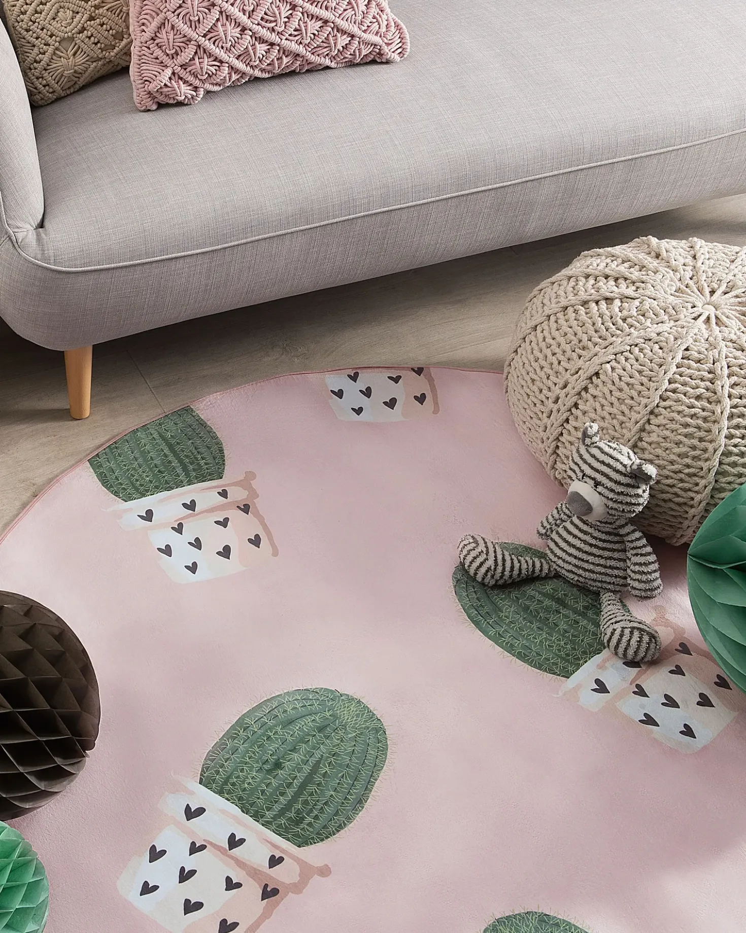 Tappeto per bambini ELDIVAN Rosa ø 120 cm