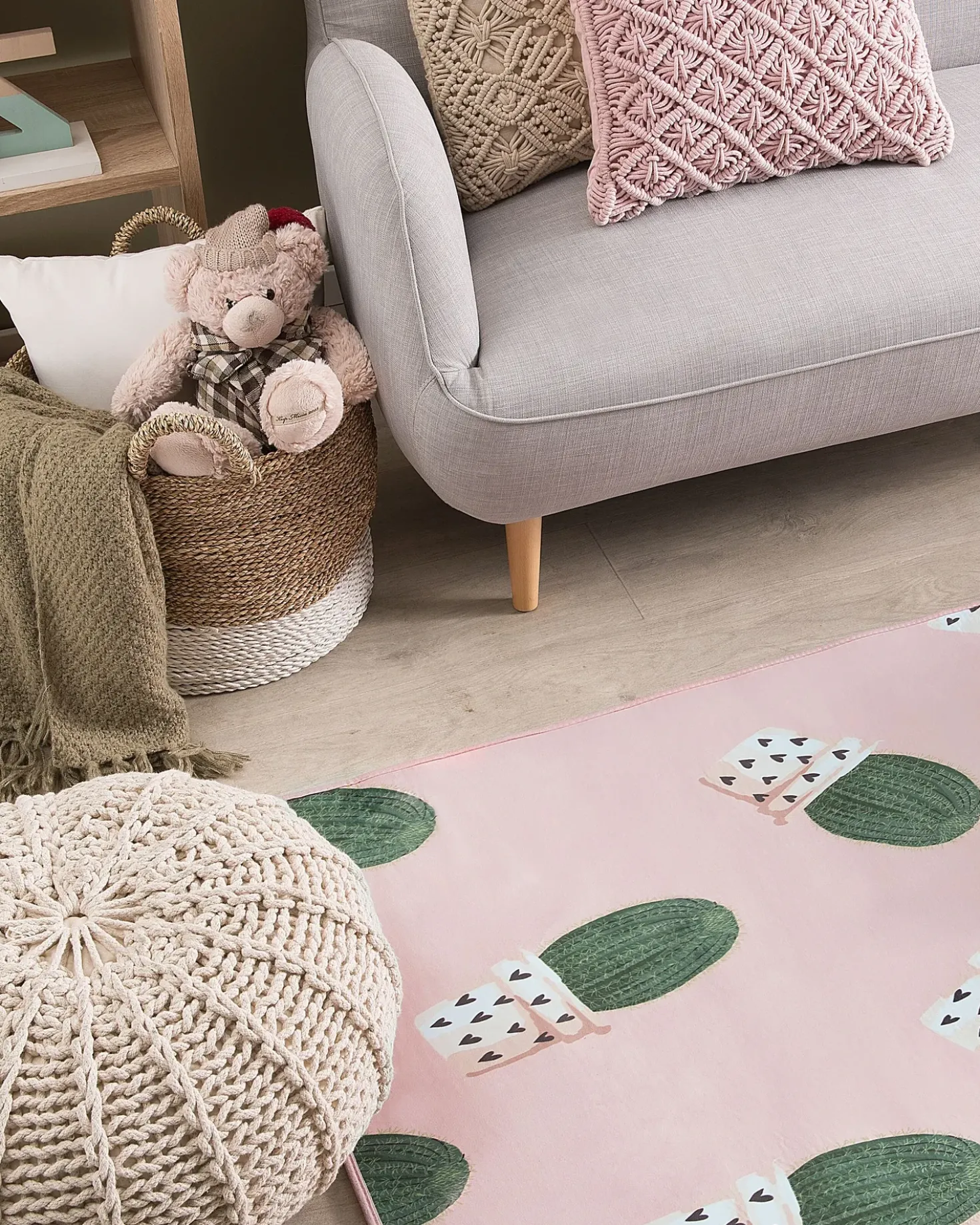 Tappeto per bambini ELDIVAN Rosa 80 x 150 cm