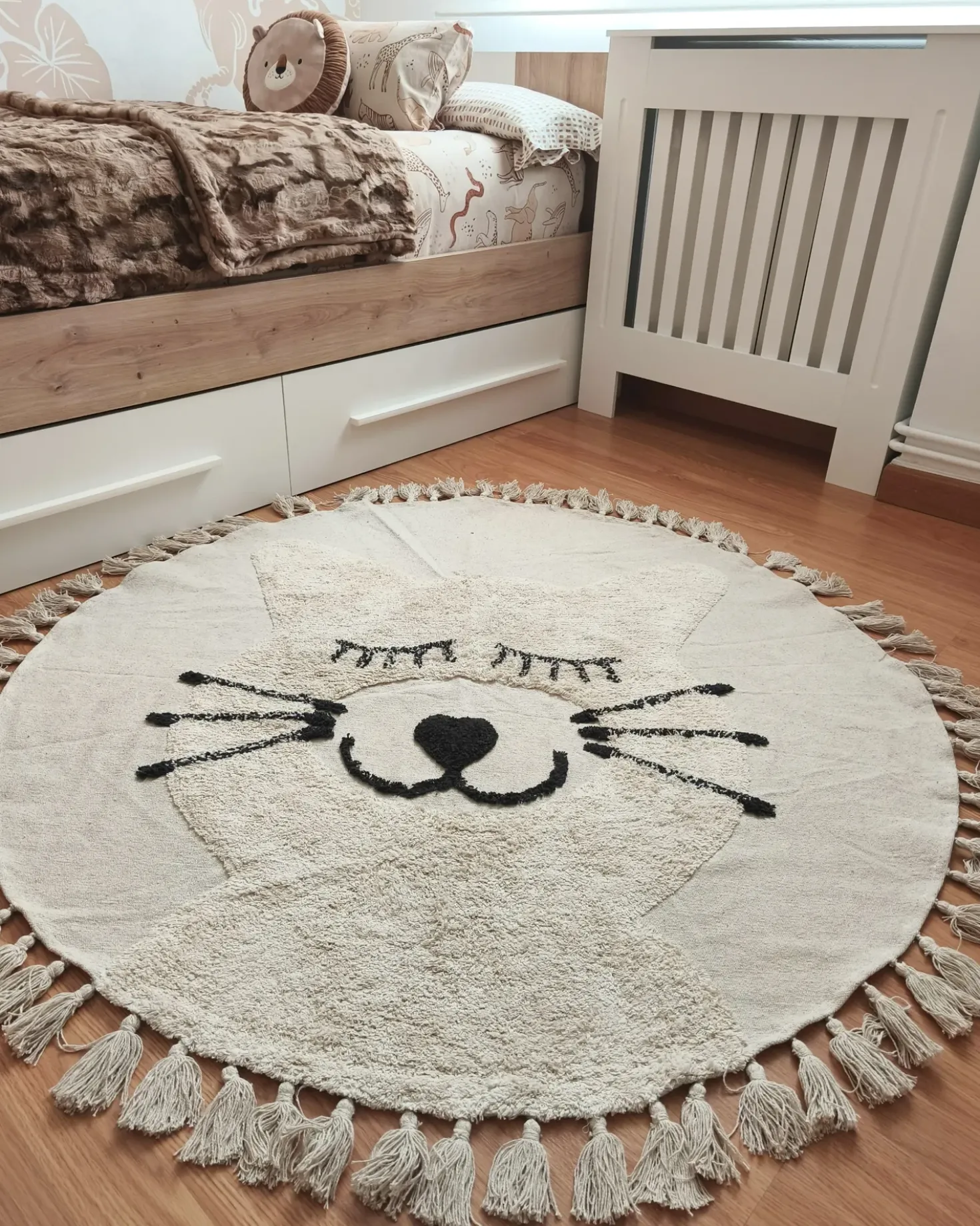 Tappeto per bambini ETSERI Beige ø 120 cm Cotone