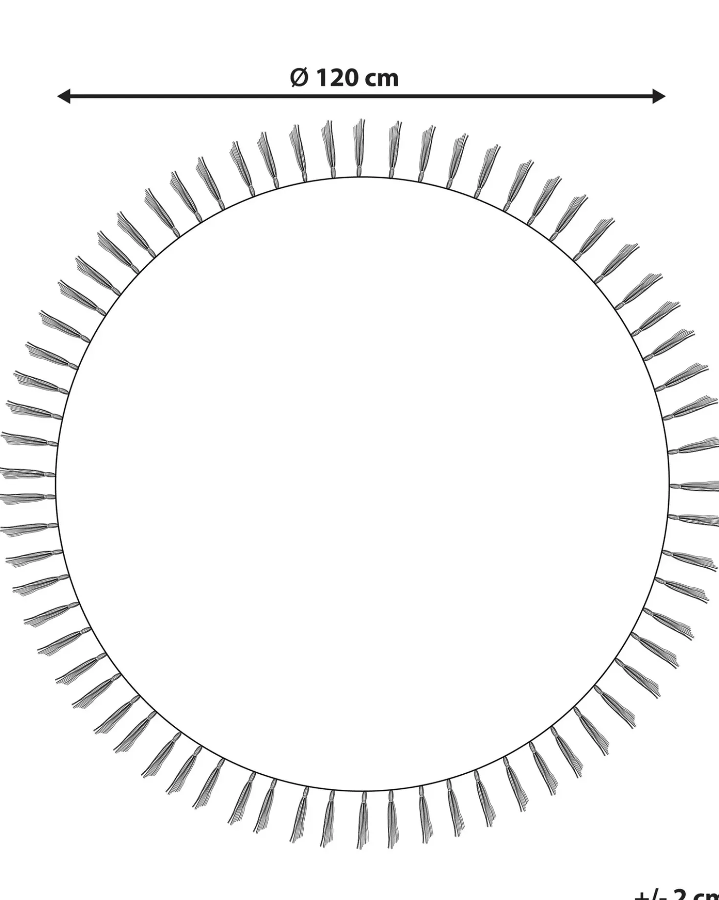Tappeto per bambini ETSERI Beige ø 120 cm Cotone