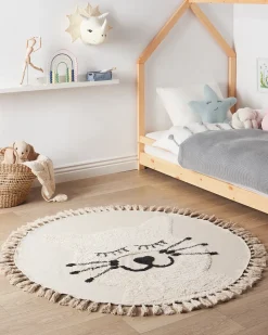 Tappeto per bambini ETSERI Beige ø 120 cm Cotone