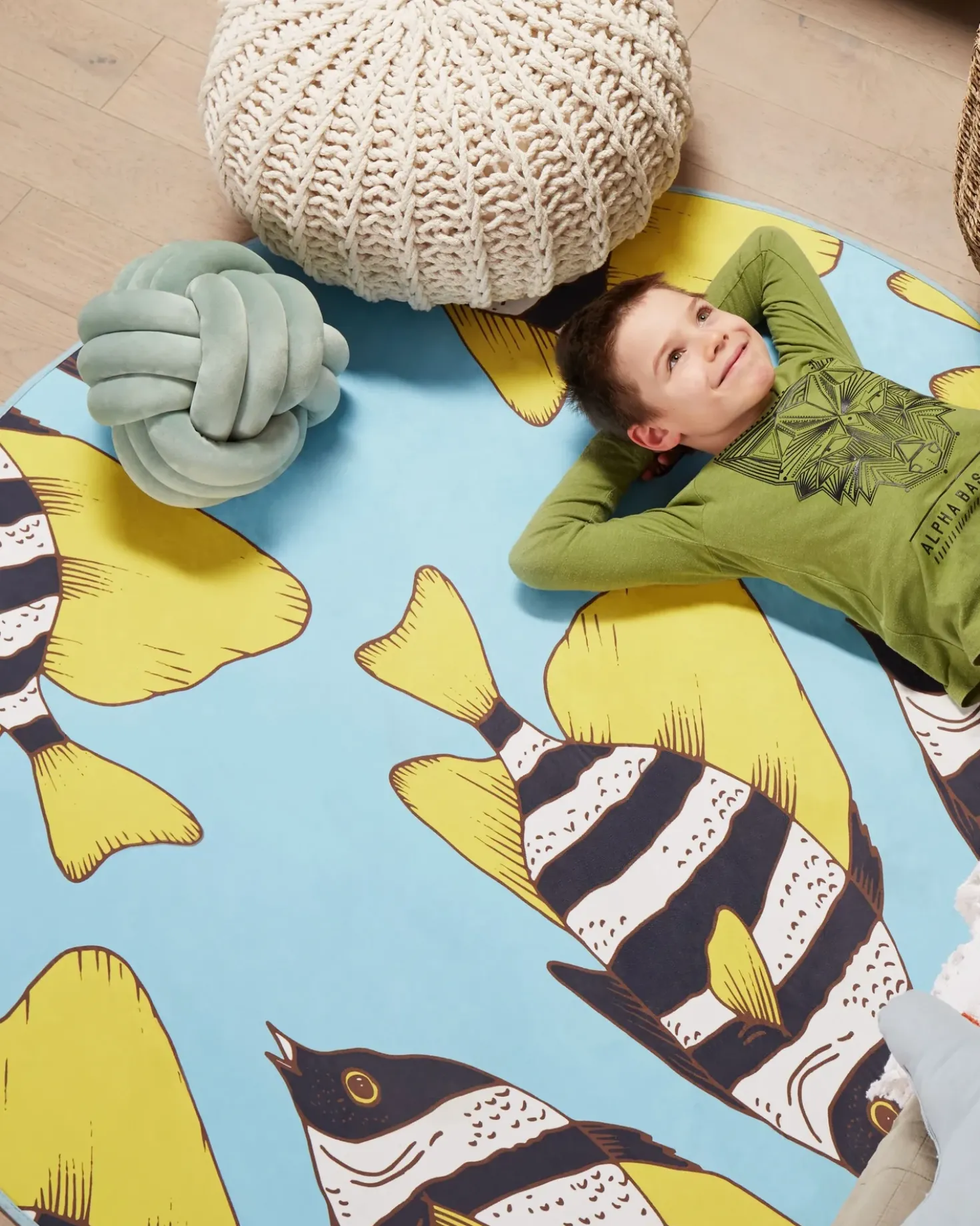 Tappeto per bambini FIZME Blu 80 x 140 cm