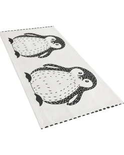 Tappeto per bambini HAJDARABAD Bianco 60 x 90 cm Cotone