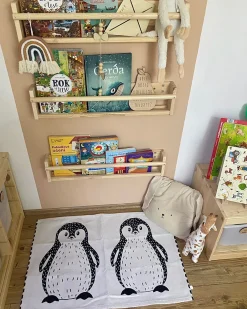 Tappeto per bambini HAJDARABAD Bianco 60 x 90 cm Cotone