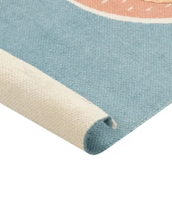 Tappeto per bambini ISAK Blu 80 x 150 cm Cotone