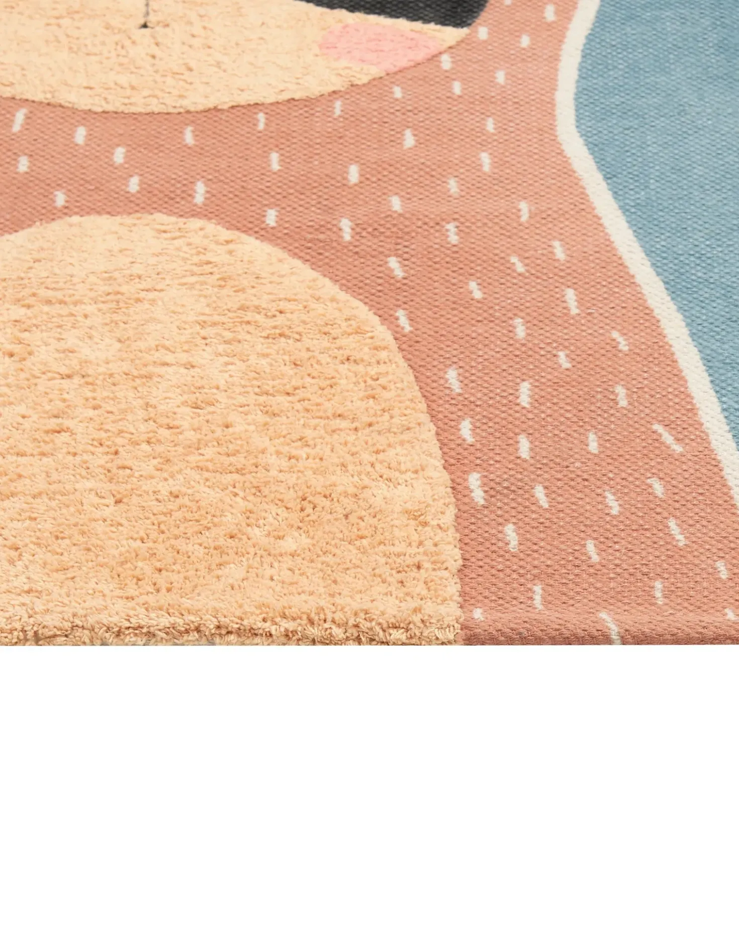 Tappeto per bambini ISAK Blu 80 x 150 cm Cotone