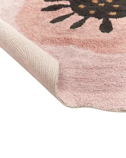 Tappeto per bambini KHARAT Rosa pastello ø 140 cm Cotone