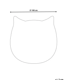 Tappeto per bambini KITTY Grigio ø 100 cm