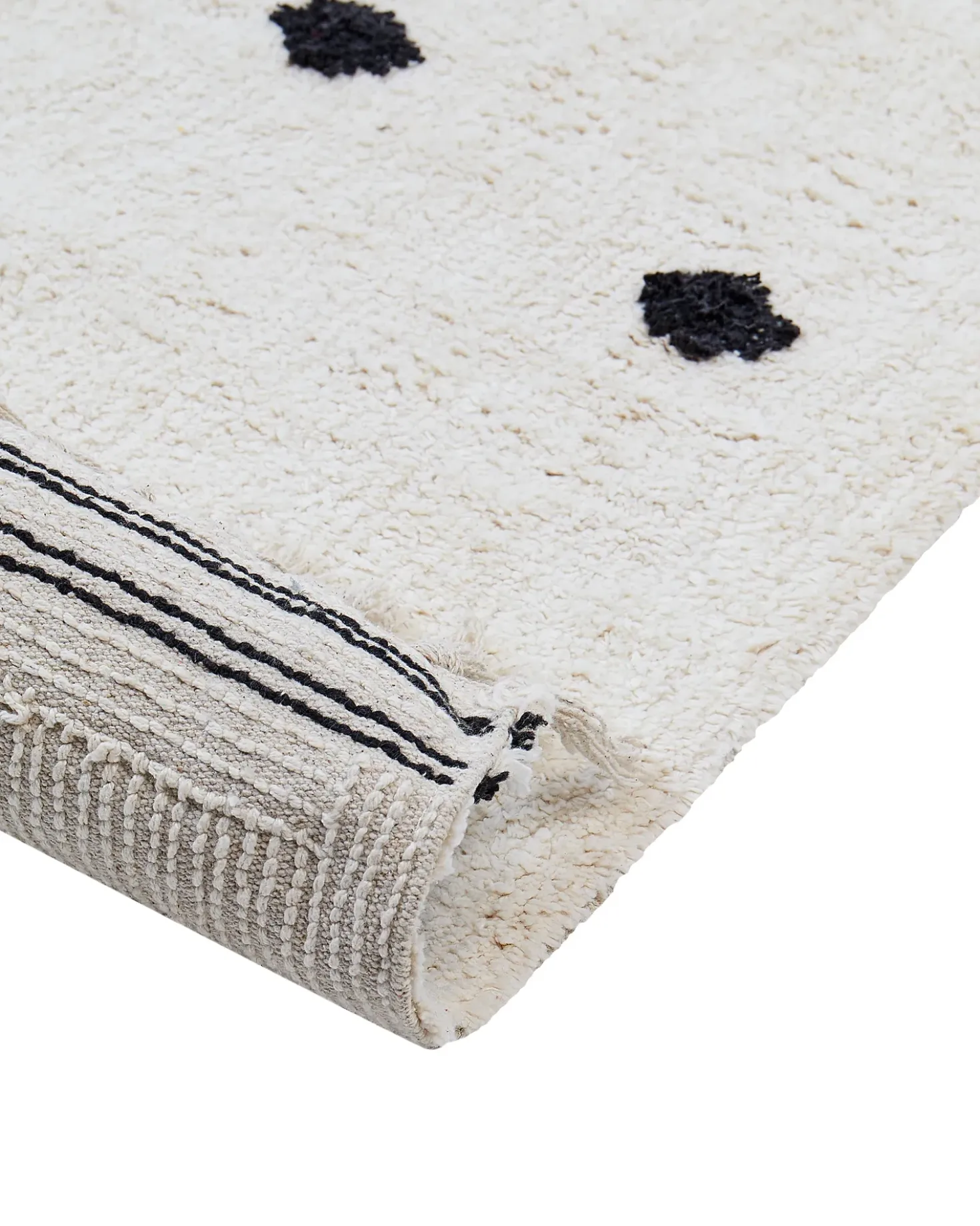 Tappeto per bambini LAZA Bianco sporco 140 x 200 cm Cotone