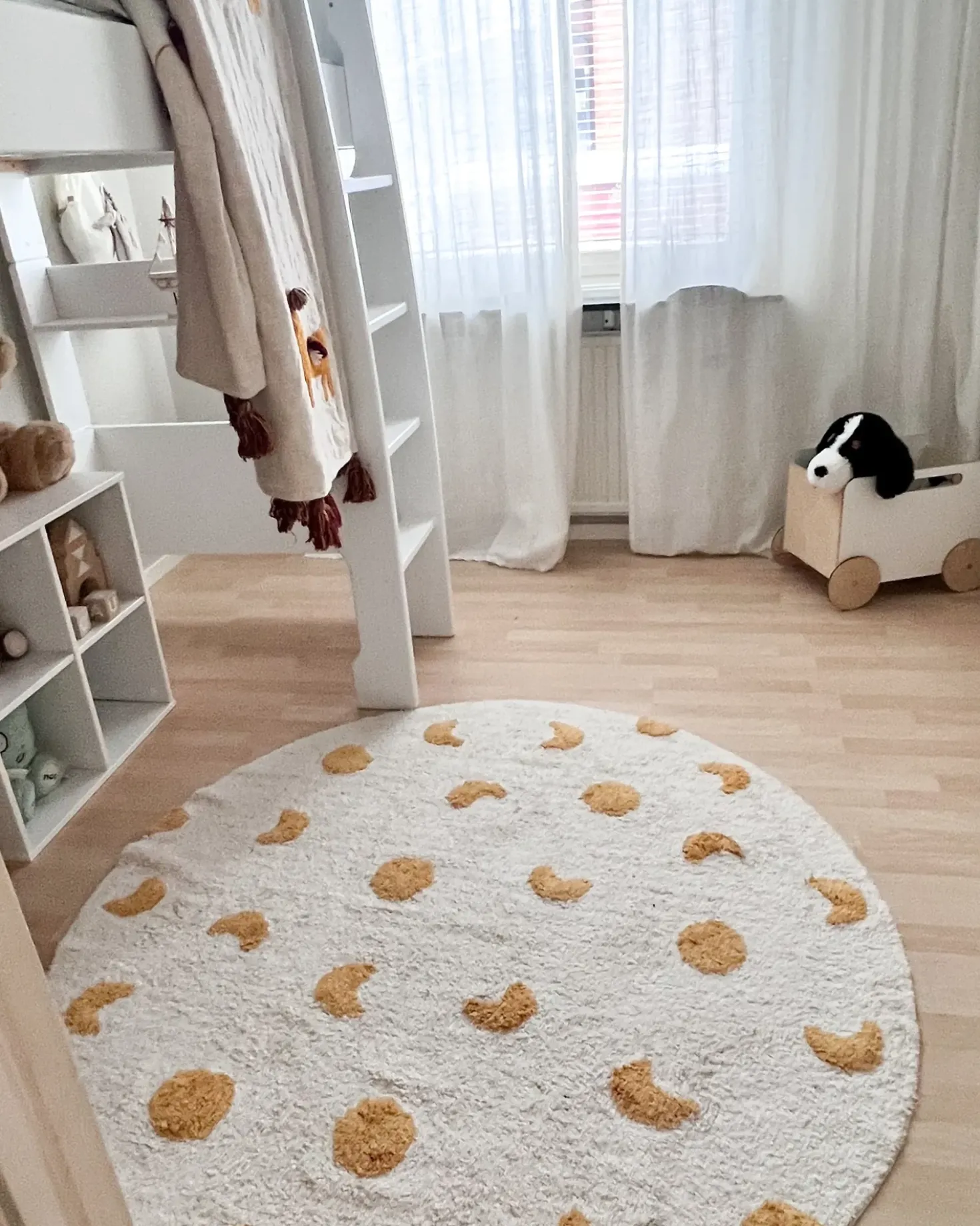 Tappeto per bambini LOTI Beige ø 140 cm Cotone