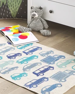 Tappeto per bambini MADURAJ Blu 60 x 90 cm Cotone