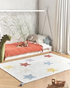 Tappeto per bambini MEREVI Multicolore 140 x 200 cm Cotone