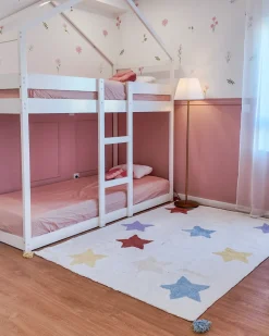 Tappeto per bambini MEREVI Multicolore 140 x 200 cm Cotone